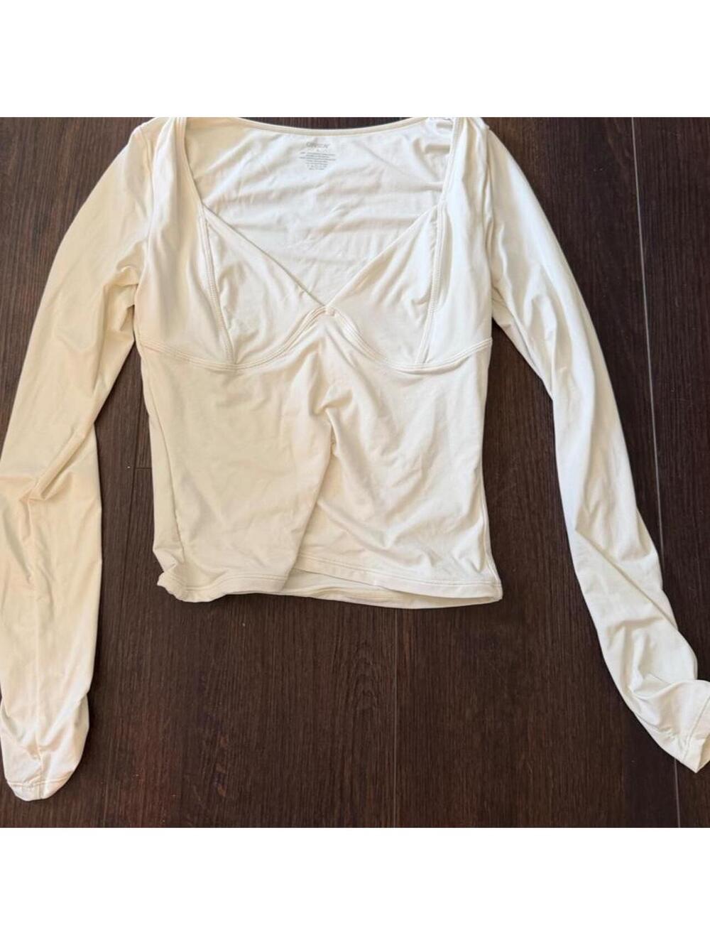Amazon Essentials Women's White and Cream Shirt